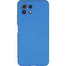 OtoTech Mey Ithalat®   Mi 11 Lite Kılıf Nano Içi Kadife Silikon - Mavi