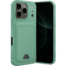 OtoTech Mey Ithalat®   iPhone 17 Pro Kelvin Kartvizitli Silikon - Açık Yeşil