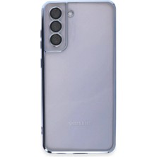 OtoTech Mey Ithalat®  Samsung Galaxy S21 Fe Kılıf  Lensli Silikon - Açık Mavi