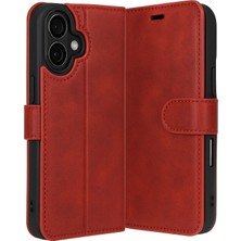OtoTech Mey Ithalat®   iPhone 17 Trend S Plus Kapaklı Kılıf - Kırmızı