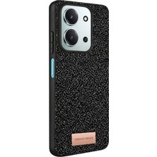 OtoTech Mey Ithalat®   Redmi 15C 4g Bright Simli Kapak - Siyah