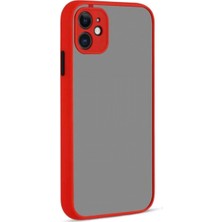 OtoTech Mey Ithalat®  iPhone 12 Kılıf Montreal Silikon Kapak - Kırmızı
