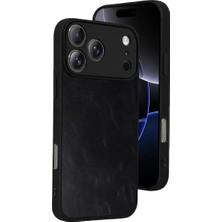 OtoTech Mey Ithalat®   iPhone 17 Pro Aras Deri Kapak - Siyah