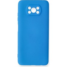 OtoTech Mey Ithalat®   Pocophone X3 Kılıf Nano Içi Kadife Silikon - Mavi