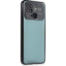 OtoTech Mey Ithalat®   Redmi 10C Kılıf  Lensli Silikon - Siyah