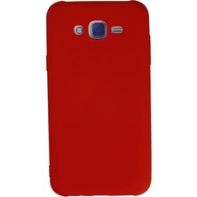 OtoTech Mey Ithalat®  Samsung Galaxy J7 Kılıf Nano Içi Kadife Silikon - Kırmızı