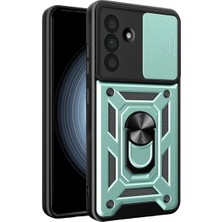 OtoTech Mey Ithalat®  Samsung Galaxy A37 5g Pars Lens Yüzüklü Silikon - Yeşil
