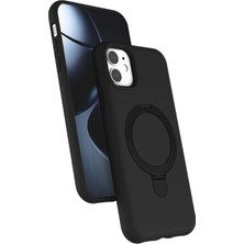 OtoTech Mey Ithalat®   iPhone 11 Regal Magsafe Standlı Kapak - Siyah
