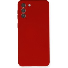 OtoTech Mey Ithalat®  Samsung Galaxy S21 Plus Kılıf Nano Içi Kadife Silikon - Kırmızı