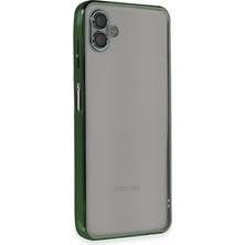 OtoTech Mey Ithalat®  Samsung Galaxy A04 Kılıf  Lensli Silikon - Yeşil
