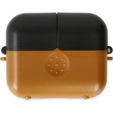 OtoTech Mey Ithalat®  Airpods 3 (3.nesil) Basmalı Kılıf - Kahverengi-Siyah
