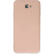 OtoTech Mey Ithalat®  Samsung Galaxy J7 Prime Kılıf Nano Içi Kadife Silikon - Pudra