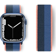 OtoTech Mey Ithalat®   Watch 38MM Hasırlı Cırtcırtlı Kordon - Siyah-Mavi