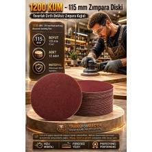 Nemere 12 Adet 1200 Kum Yuvarlak Cırtlı Zımpara Diski 115 mm Deliksiz Zımpara Kağıdı 723225