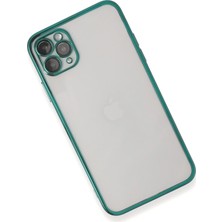 OtoTech Mey Ithalat®  iPhone 11 Pro Max Kılıf  Lensli Silikon - Yeşil