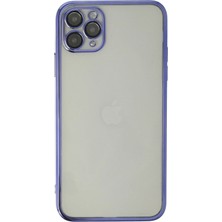 OtoTech Mey Ithalat®  iPhone 11 Pro Max Kılıf  Lensli Silikon - Mor