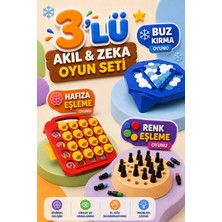 M&H 3'lü Oyun Seti - Buz Krallığı - Renk Eşleme Oyunu - Hafıza Eşleme Oyunu - Eğitici ve Öğretici Oyun Seti
