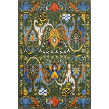 Kilim Home Modern Antik Desenli Haki Detaylı Şark Köşesi Dekor Halı 2313