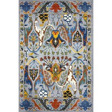 Kilim Home Modern Antik Desenli Hardal ve Indigo Detaylı Şark Köşesi Dekor Halı 2309