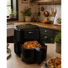 Uravas Store Mey Ithalat® 1360W Sıcak Hava Fritözü Dijital 4 Litre Air Fryer Dokunmatik Panel