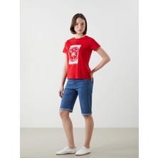 Lc Waikiki Yeni Sezon Dar Fit Kadın Jean Şort