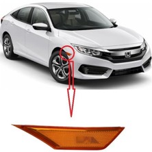 Jakuza Honda Civic Fc5 Çamurluk Sinyali Sağ Sarı 2016-2017-2018-2019-2020-2021