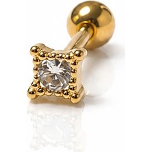 Nur Silver Taşlı Çelik Tragus Küpe NUR-KE03379