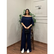 Orjinal Blue Simli Kumaş Tek Omuz Salaş Alt Üst Takım