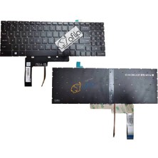 Afila Msı Cyborg 15 A13VEC15-1252XTRC15 Uyumlu Klavye Siyah Tr, Ver.1 (Beyaz Işık)