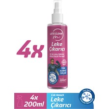 letsClean Profesyonel Leke Çıkarıcı Sprey Zorlu Lekeler İçin Güçlü Temizlik - 4x200 ml