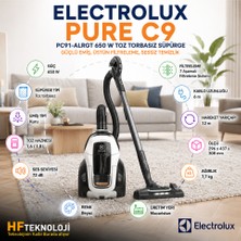 Electrolux  7 Kademeli Filtrasyon, Ömür Boyu Kullanımlı Filtre, Pure C9 650 W Toz Torbasız Süpürge
