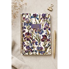 Victoria's Journals Floral Collection A5 Premium Spiralli Defter 90GR Düz + Sticker