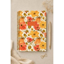 Victoria's Journals Floral Collection A5 Premium Spiralli Defter 90GR Noktalı + Sticker