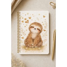Victoria's Journals Cozy Friends A5 Premium Spiralli Defter 90GR Düz + Sticker