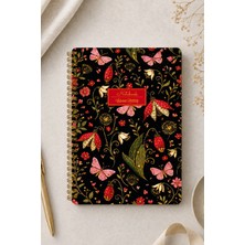 Victoria's Journals Floral Collection A5 Premium Spiralli Defter 90GR Noktalı + Sticker