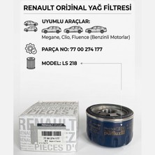 Renault Orijinal Yağ Filtresi  Megane Clio Fluence Benzinli Motorlarla Uyumlu