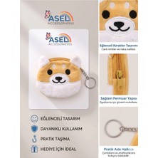 Asel Aksesuar Sevimli Hayvan ve Karakter Figürlü Peluş Kancalı Mini Çocuk Cüzdanı ve Çanta Aksesuarı - 9 Farklı Model