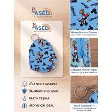 Asel Aksesuar Sevimli Fare Figürlü Kancalı Mini Kız Çocuk Cüzdanı ve Çanta Aksesuarı - 4 Farklı Desen