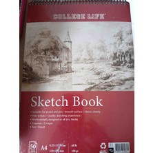 Single Color Eskiz Defteri College Lıfe Sketch Book A4 100 gr 50 Sayfa