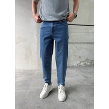 Difransel Jeans Rahat Kalıp Trend Fit Koyu Mavi Boyfriend Jean
