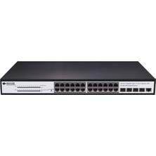 Binbir Göz Bilgisayar Bdcom S2500-24P4S 24 Port 10/100/1000 24 Port Poe 4 x Sfp 370W Layer 3 Yönetilebilir Rack Mount Swıtch
