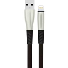 LTG Nova Konfulon S89 Metal Uçlu Lightning Kablo Iphone Uyumlu 1m 2.4A - Siyah
