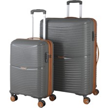 MÇS V379 Aura Y.üretim Pp Valiz 55 cm + 75 cm Siyah Set