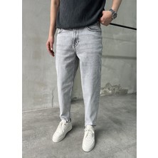 Difransel Jeans Rahat Kalıp Açık Gri Boyfriend Jean Pantolon
