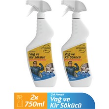 letsClean Ultra Güçlü Yağ ve Kir Sökücü Sprey Mutfak Ocak Fırın Temizleyici - 2x750 ml