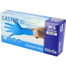 Castor CN-200 Pudrasız Muayene Eldiveni Beyaz-S