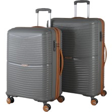 MÇS V379 Aura Y.üretim Pp Valiz 65 cm + 75 cm Siyah Set