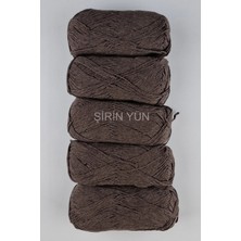 Şirin Yün Natural Cotton El Örgü Ipi 5'li Paket Koyu Kahverengi
