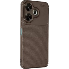 LTG Nova Redmi 13 4g Kılıf Auto Focus Karbon Kapak - Kahverengi