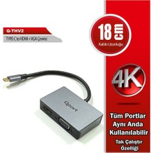 Binbir Göz Bilgisayar Qport Q-Thv2 Type-C To Hdmı/vga Çevirici
